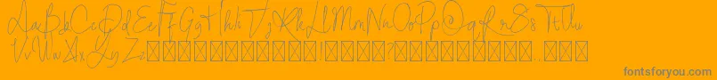 StayOntheway Font – Gray Fonts on Orange Background