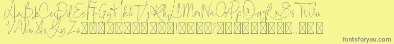 StayOntheway Font – Gray Fonts on Yellow Background
