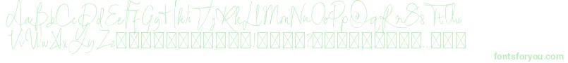 StayOntheway Font – Green Fonts on White Background