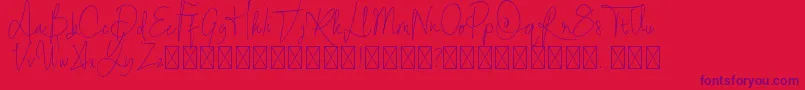 StayOntheway Font – Purple Fonts on Red Background