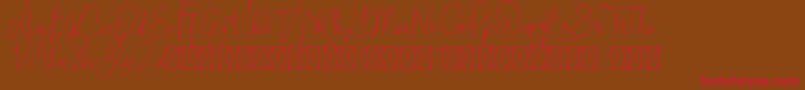 StayOntheway Font – Red Fonts on Brown Background
