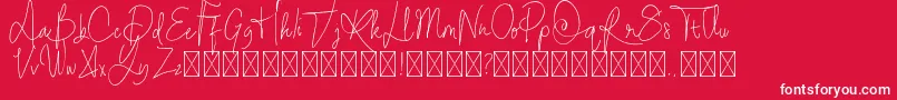 StayOntheway Font – White Fonts on Red Background