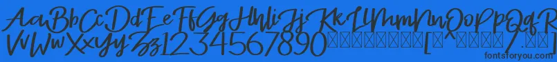 Stayrlight Demo Font – Black Fonts on Blue Background