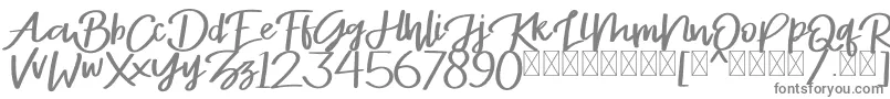 Stayrlight Demo-fontti – harmaat kirjasimet valkoisella taustalla