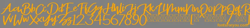 Stayrlight Demo Font – Orange Fonts on Gray Background