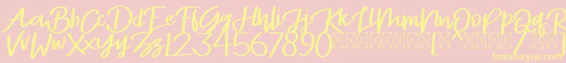 Stayrlight Demo Font – Yellow Fonts on Pink Background