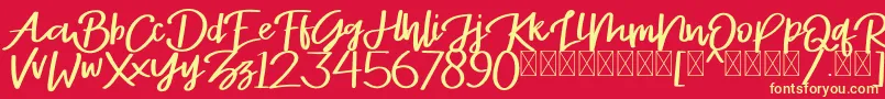 Stayrlight Demo Font – Yellow Fonts on Red Background