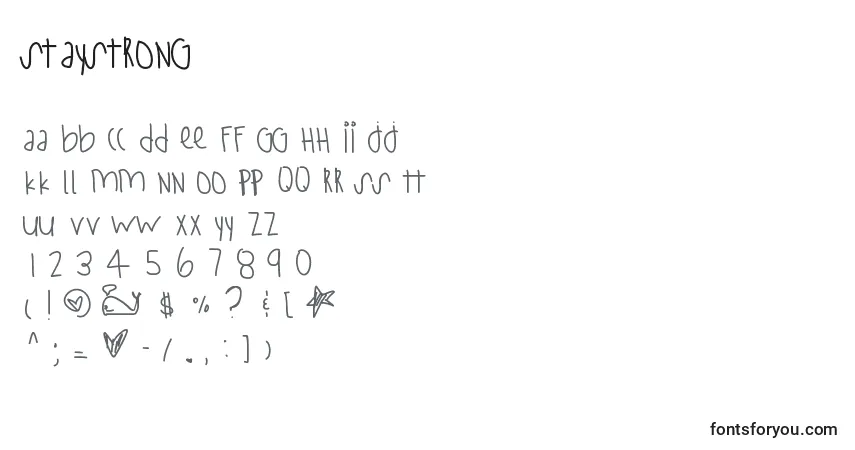 Шрифт StayStrong (141925) – алфавит, цифры, специальные символы