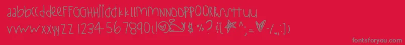 StayStrong Font – Gray Fonts on Red Background