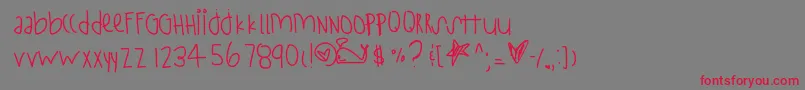 StayStrong Font – Red Fonts on Gray Background