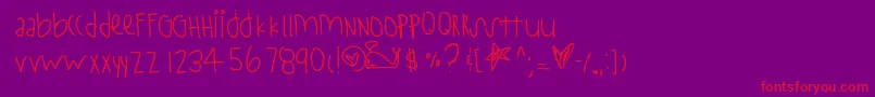 StayStrong Font – Red Fonts on Purple Background