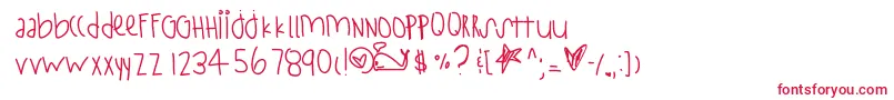 StayStrong Font – Red Fonts on White Background