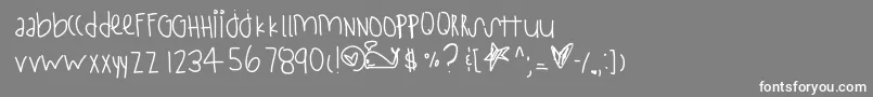 フォントStayStrong – 灰色の背景に白い文字
