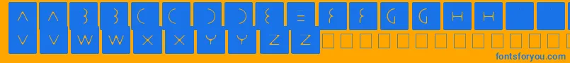 Czcionka stbast   – niebieskie czcionki na pomarańczowym tle