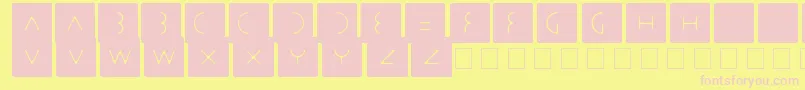 stbast  -Schriftart – Rosa Schriften auf gelbem Hintergrund