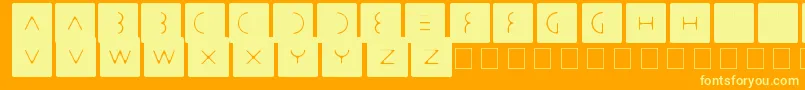 Czcionka stbast   – żółte czcionki na pomarańczowym tle