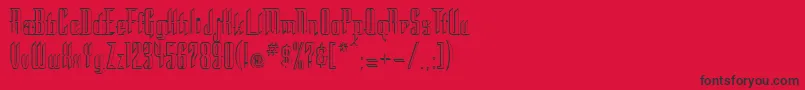 フォントSTC      – 赤い背景に黒い文字