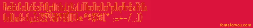 STC      Font – Orange Fonts on Red Background