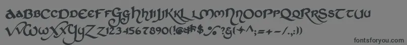 Stchd    Font – Black Fonts on Gray Background