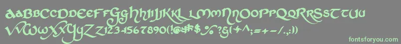 Stchd    Font – Green Fonts on Gray Background