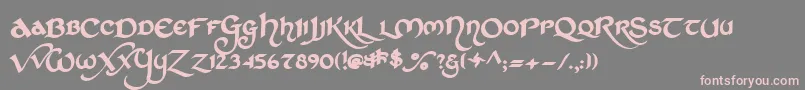 Stchd    Font – Pink Fonts on Gray Background
