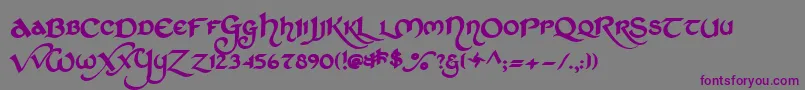 Stchd    Font – Purple Fonts on Gray Background