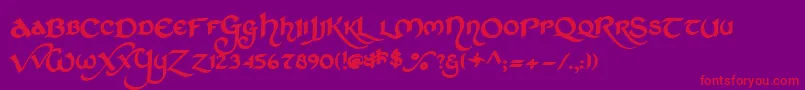 Stchd    Font – Red Fonts on Purple Background