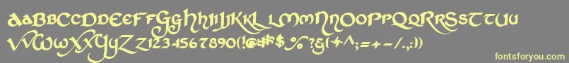 Stchd    Font – Yellow Fonts on Gray Background