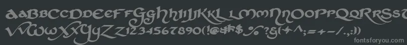 Шрифт Stched   – серые шрифты на чёрном фоне