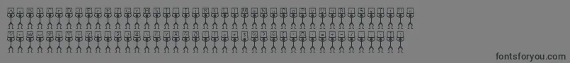 CueRegular Font – Black Fonts on Gray Background