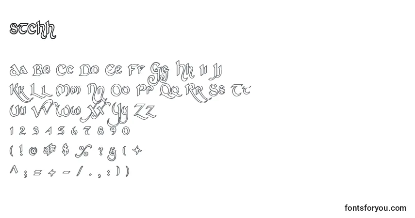Stchh    (141930)-fontti – aakkoset, numerot, erikoismerkit