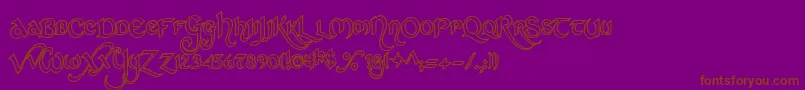stchh   -fontti – ruskeat fontit violetilla taustalla