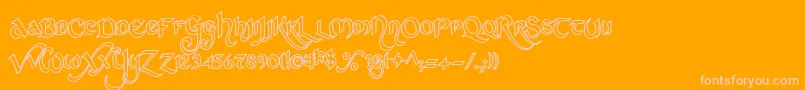 stchh    Font – Pink Fonts on Orange Background