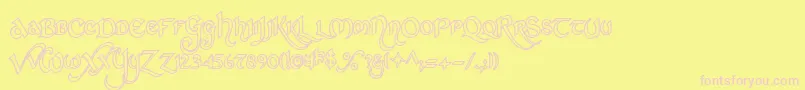 stchh    Font – Pink Fonts on Yellow Background