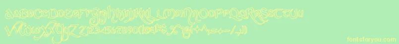 stchh    Font – Yellow Fonts on Green Background