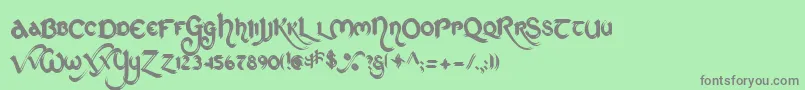 Stcho    Font – Gray Fonts on Green Background