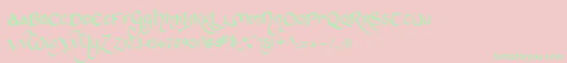 Stcht    Font – Green Fonts on Pink Background