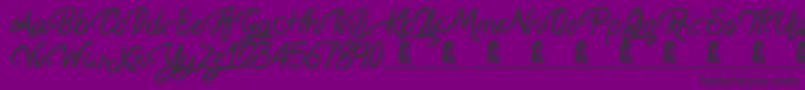 Steady Rain Font – Black Fonts on Purple Background