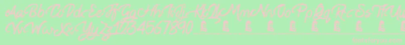 Steady Rain Font – Pink Fonts on Green Background