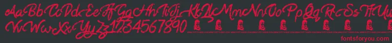 Steady Rain Font – Red Fonts on Black Background