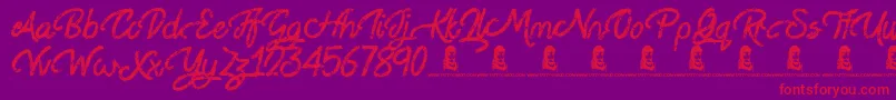 Steady Rain Font – Red Fonts on Purple Background