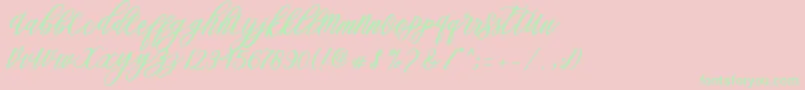 Steady Font – Green Fonts on Pink Background