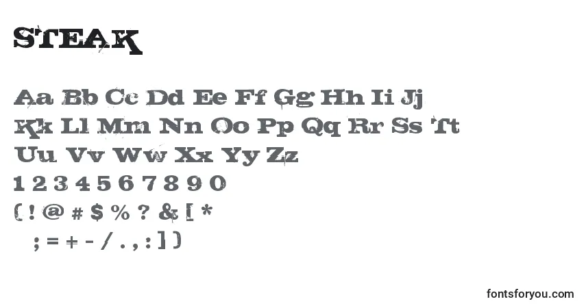 STEAK (141936) Font – alphabet, numbers, special characters