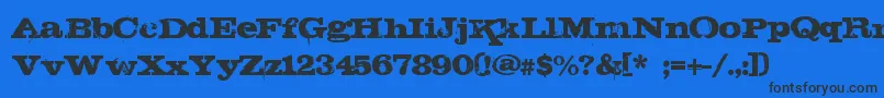 STEAK Font – Black Fonts on Blue Background