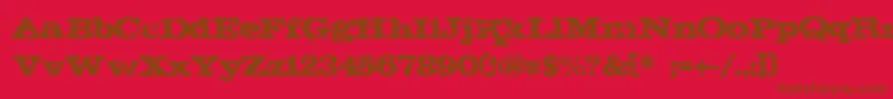 STEAK Font – Brown Fonts on Red Background