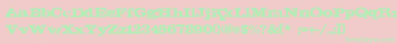 STEAK Font – Green Fonts on Pink Background