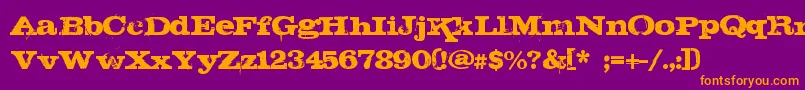 STEAK Font – Orange Fonts on Purple Background