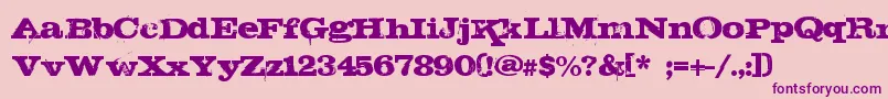 STEAK Font – Purple Fonts on Pink Background