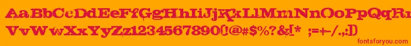 STEAK Font – Red Fonts on Orange Background