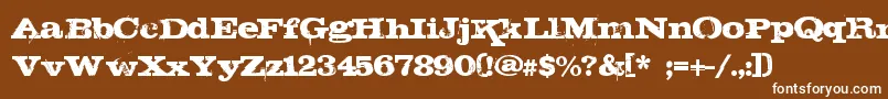 STEAK Font – White Fonts on Brown Background